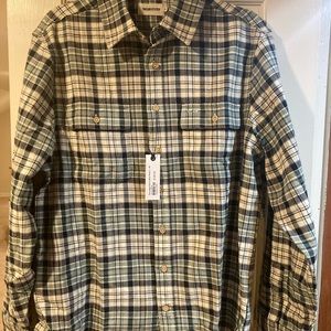 Taylor Stitch The Ledge Shirt. Blue Plaid. New with tags. Size Large.